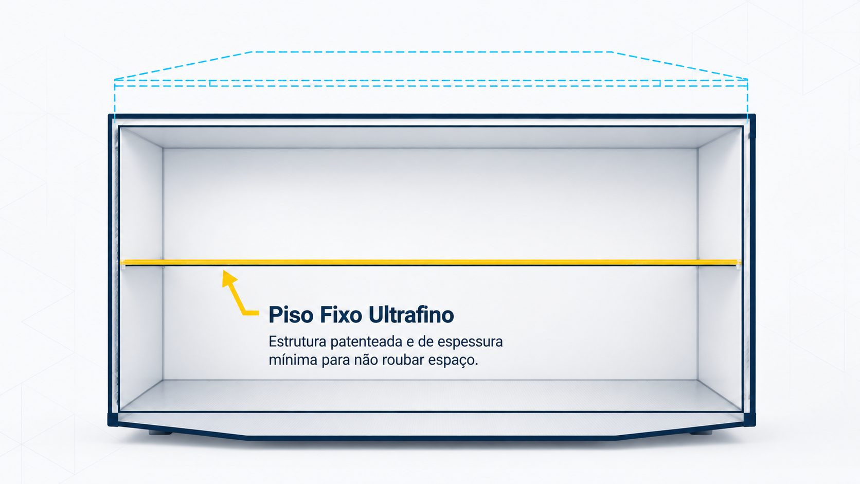 Diagrama do piso fixo ultrafino Double Deck Evolution