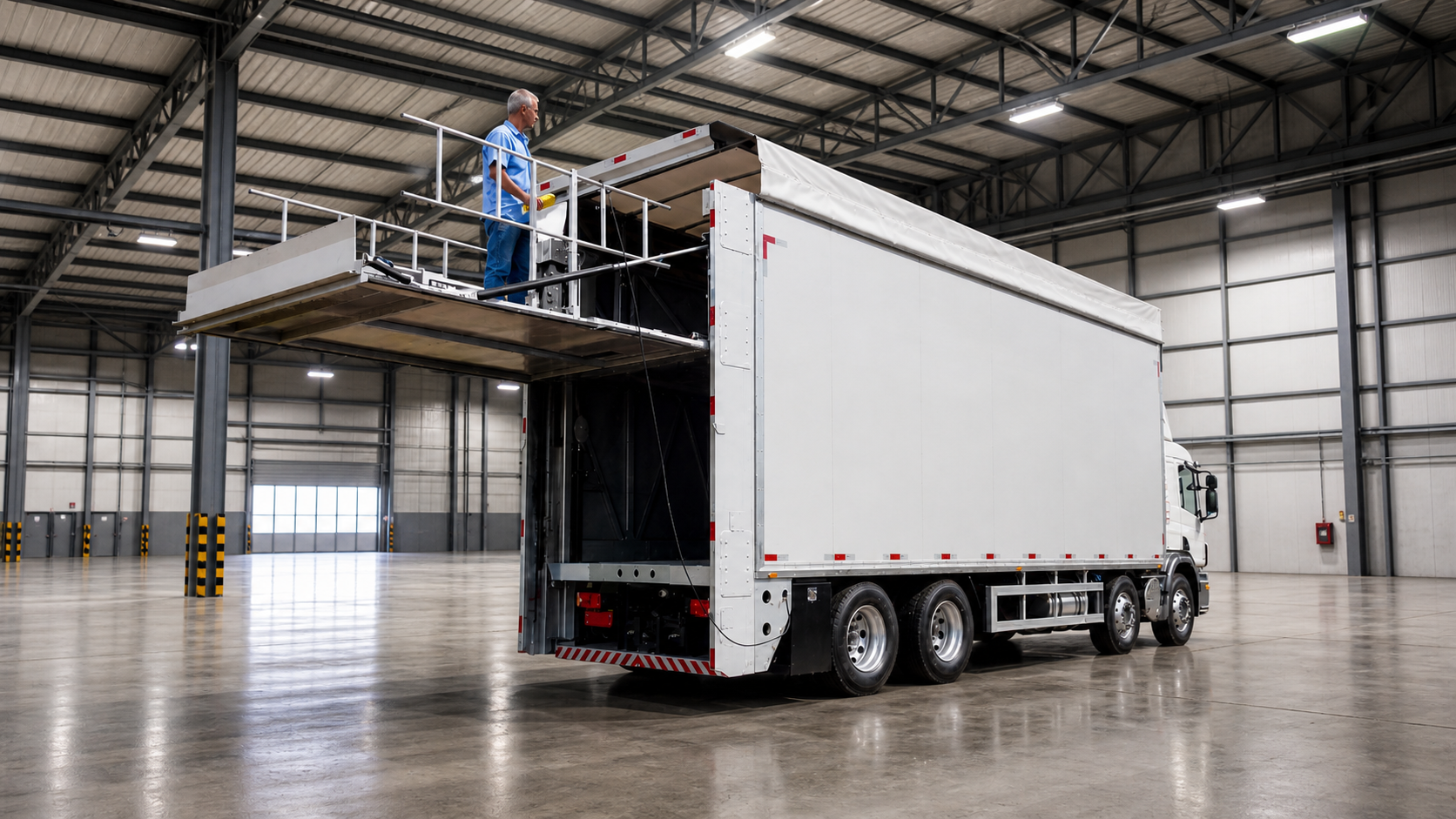 Transporte Double Deck para mercadorias de baixa altura